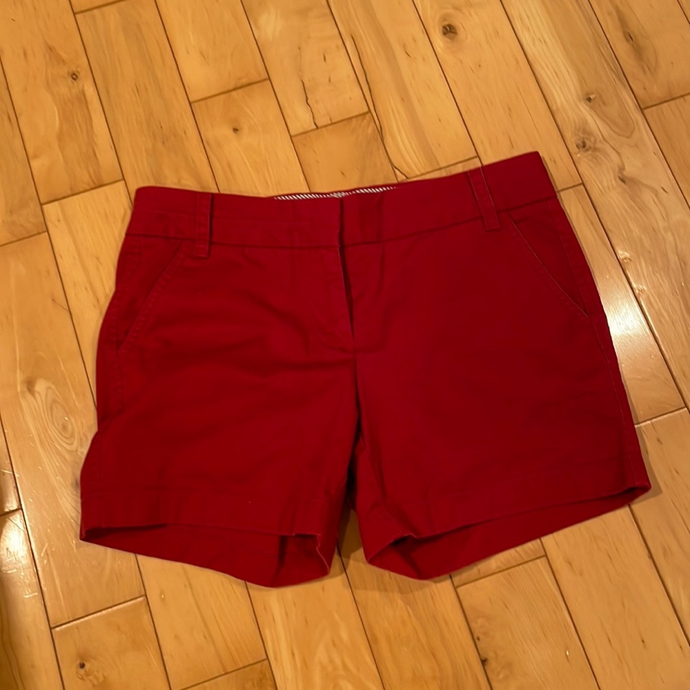 JCrew Red Chino Shorts 5” Inseam